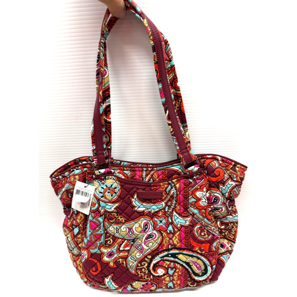 Vera Bradley Iconic Glenna Satchel purse w/Faux Trim REGAL PAISLEY  RETIRED NWTS